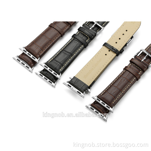 22mm 24mm Adaptor Watch Band Sliver Pin Buckle Strap For Apple iWatch 38mm 42mm
